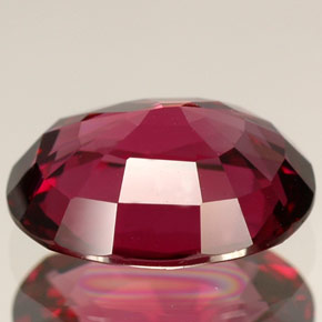 Spinello naturale rosso da 3,30 ct, taglio ovale, VVS