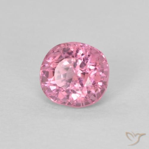 Spinello naturale rosa da 0,41 ct, taglio a cuscino, VS