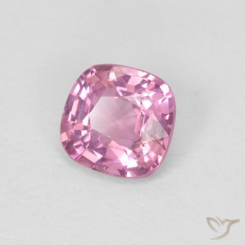 Spinello Rosa viola reale molto chiaro naturale da 0.38 ct, Cuscino, VS