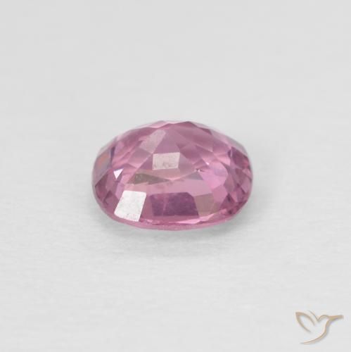 Spinello Rosa viola reale molto chiaro naturale da 0.38 ct, Cuscino, VS