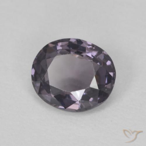 Spinello Grigio Viola naturale da 0.61 ct, Ovale, VVS