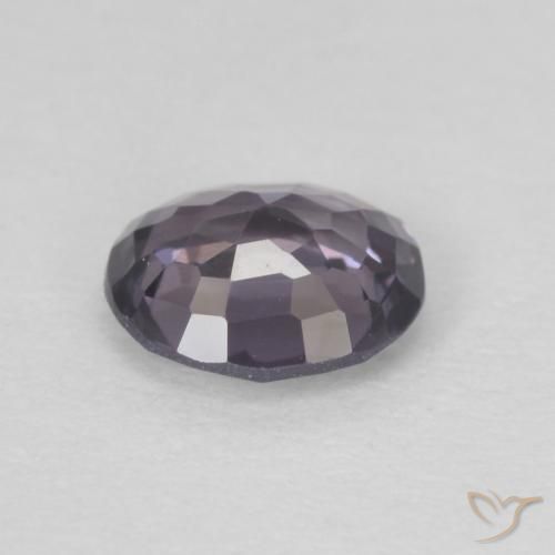 Spinello Grigio Viola naturale da 0.61 ct, Ovale, VVS