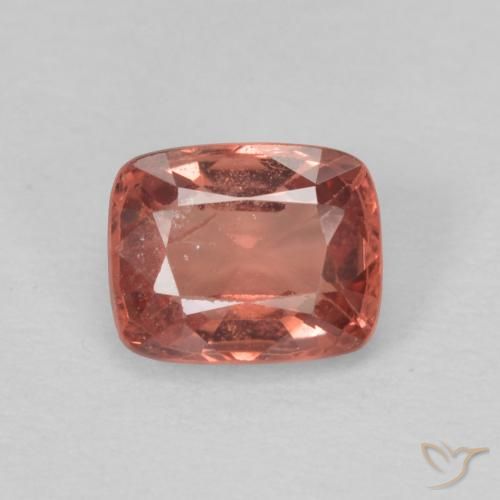 0.67ct Naturale Rosa rossastra Spinello, Cuscino, VS