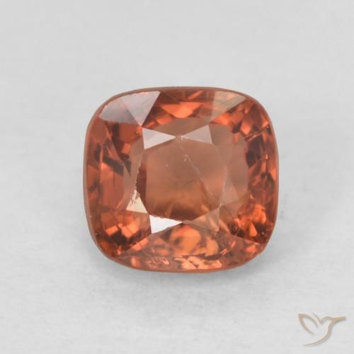 0.63ct Naturale Rosso arancione Spinello, Cuscino, VS
