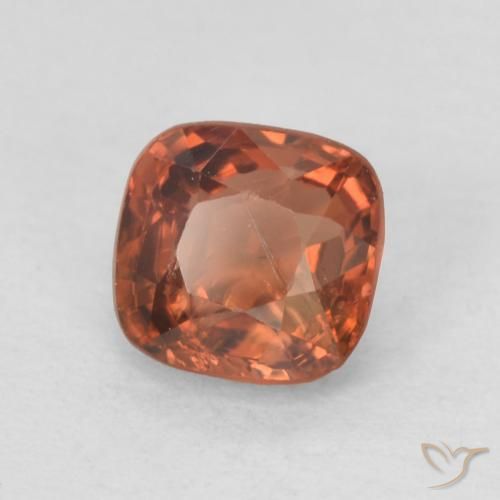 Spinello Rosso arancione naturale da 0.63 ct, Cuscino, VS