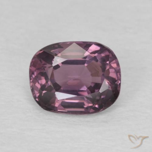0.84ct Naturale Prugna-Grigio Spinello, Cuscino, VVS-VS