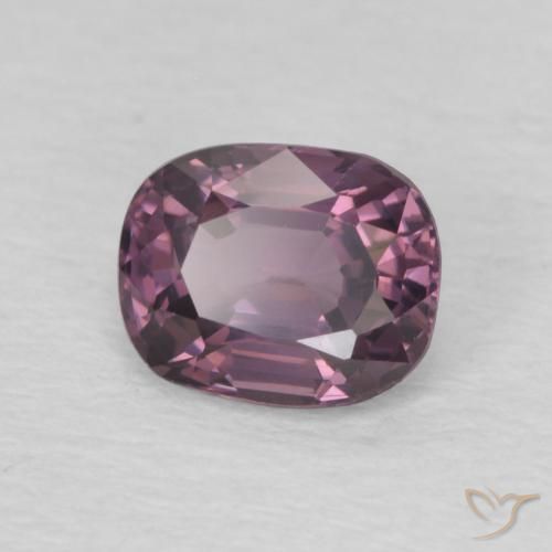 Spinello Prugna-Grigio naturale da 0.84 ct, Cuscino, VVS-VS