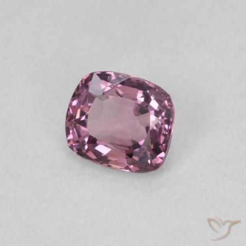 Spinello naturale porpora da 0,50 ct, taglio a cuscino, VVS