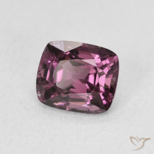 Spinello Viola scuro naturale da 1.20 ct, Cuscino, VS
