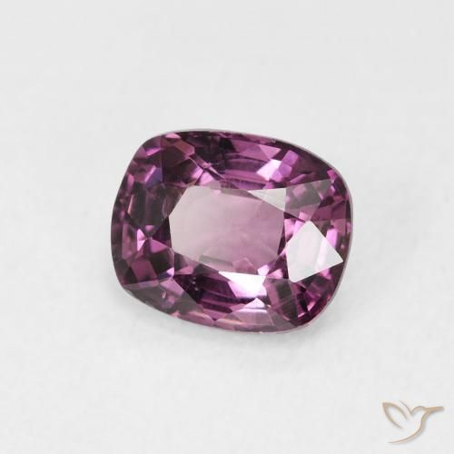Spinello Viola rossastro naturale da 1.15 ct, Cuscino, VVS-VS