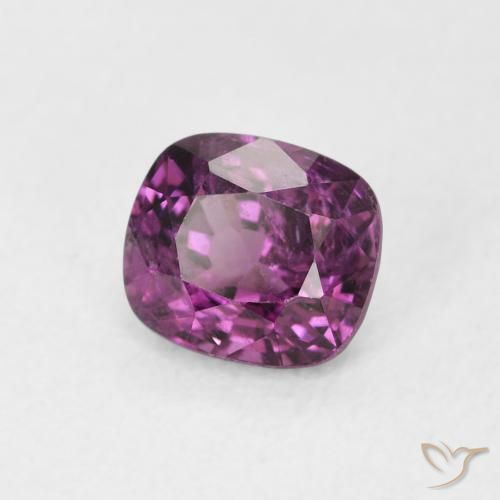 Spinello Viola scuro naturale da 1.10 ct, Cuscino, VS