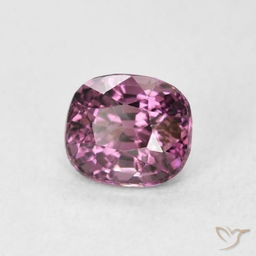 Spinello Viola rossastro naturale da 1.08 ct, Cuscino, VS