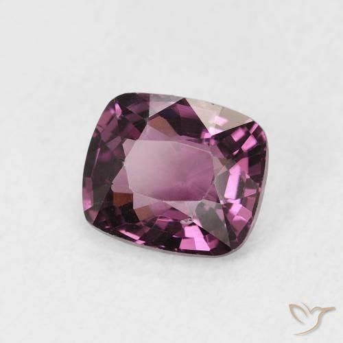 Spinello Viola scuro naturale da 1.36 ct, Cuscino, VS