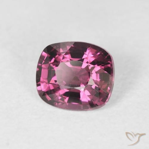 Spinello Rosso lampone naturale da 0.92 ct, Cuscino, VS