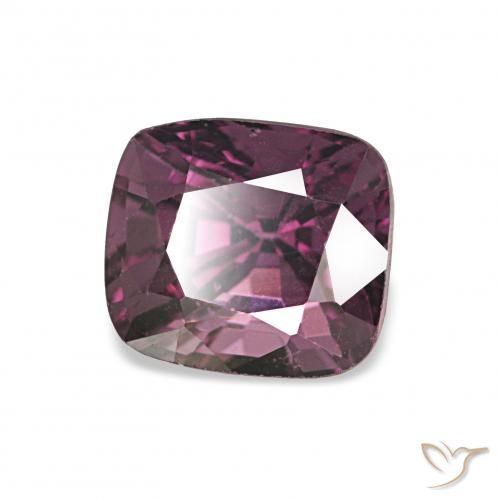 Spinello Rosso porpora intenso naturale da 1.38 ct, Cuscino, VVS