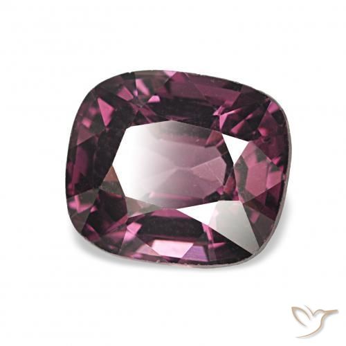 Spinello Rosso porpora intenso naturale da 1.58 ct, Cuscino, VVS