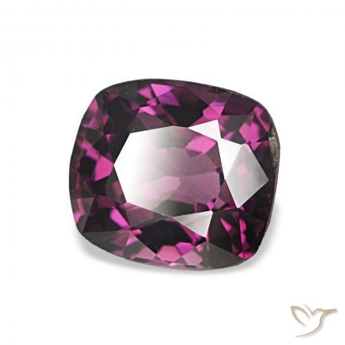 Spinello Viola scuro naturale da 1.28 ct, Cuscino, VVS