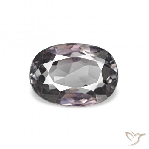 Spinello Purplish Grey naturale da 0.62 ct, Ovale, VVS-VS
