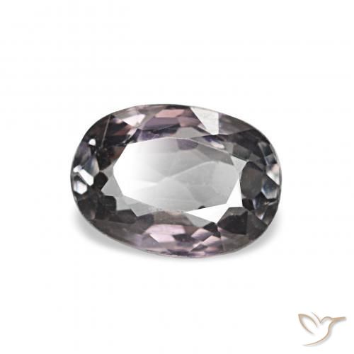 Spinello Purplish Grey naturale da 0.62 ct, Ovale, VVS-VS