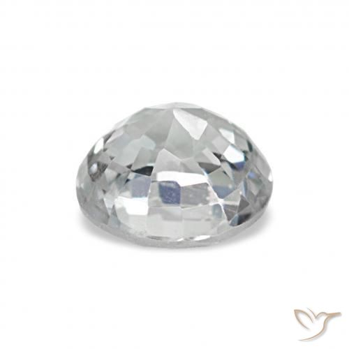 Spinello Bianco bluastro naturale da 0.73 ct, Rotondo, VS