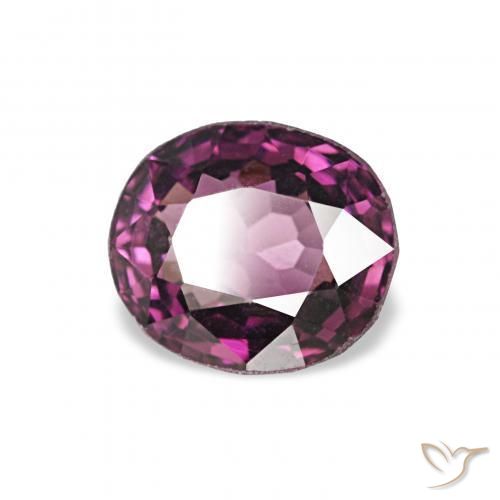 Spinello Viola Boysenberry naturale da 0.81 ct, Ovale, VVS-VS
