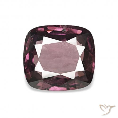 Spinello Viola scuro naturale da 1.24 ct, Cuscino, VS