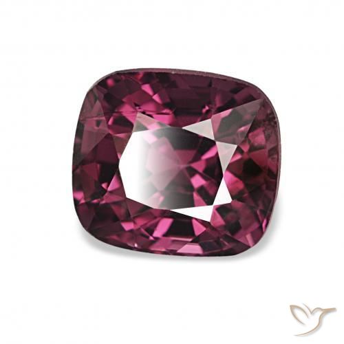 Spinello Rosso porpora intenso naturale da 1.98 ct, Cuscino, VVS-VS