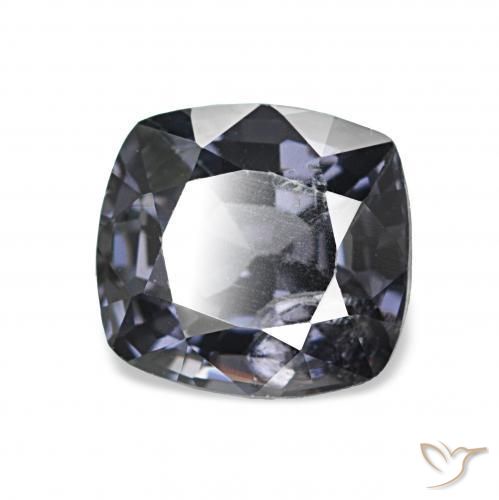 Spinello Argento scuro naturale da 1.57 ct, Cuscino, VS