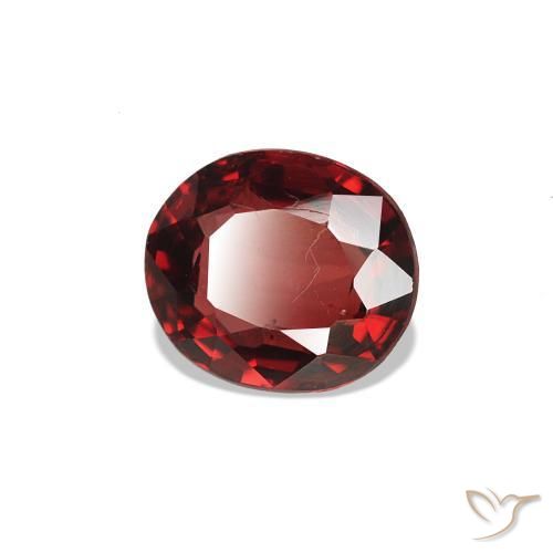 Spinello Rosso medio naturale da 0.57 ct, Taglio ovale, VS