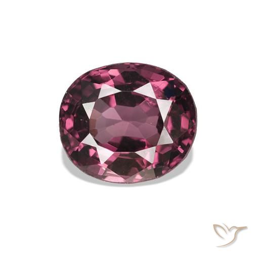Spinello Rosso lampone naturale da 0.87 ct, Ovale, VS