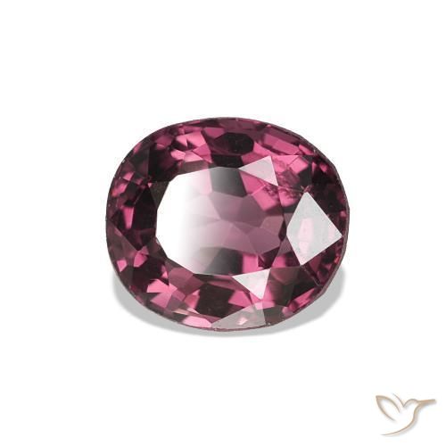 Spinello Rosso lampone naturale da 0.87 ct, Ovale, VS