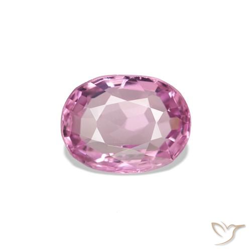 Spinello Rosa viola reale molto chiaro naturale da 0.66 ct, Ovale, VVS