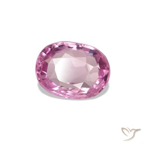 Spinello Rosa viola reale molto chiaro naturale da 0.66 ct, Ovale, VVS