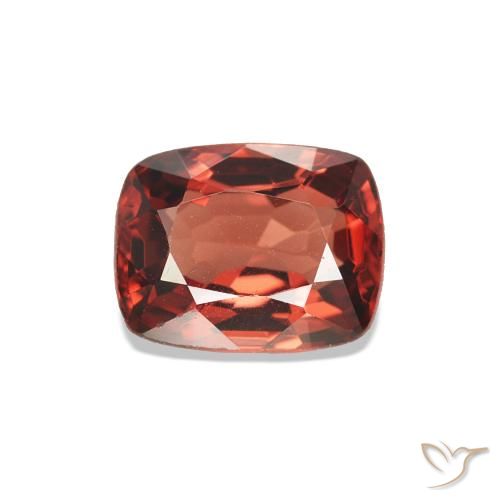 Spinello Rosso brillante naturale da 0.75 ct, Cuscino, VVS