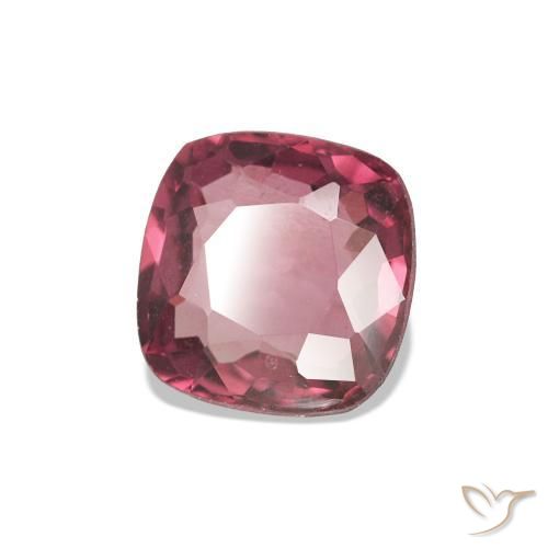 Spinello Rosso scuro naturale da 0.68 ct, Taglio a cuscino, VVS-VS