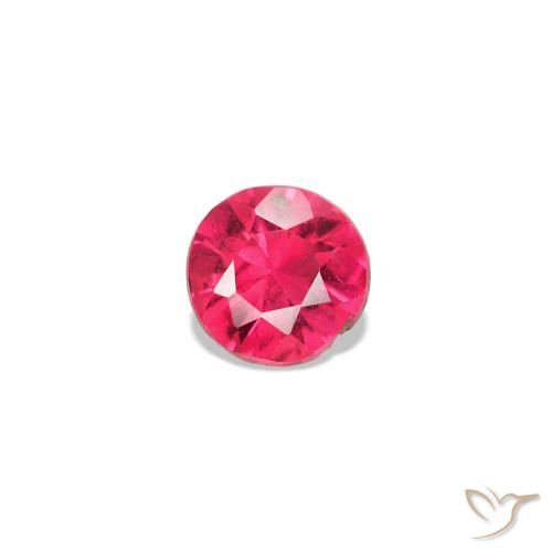 Spinello naturale rosa da 0,09 ct, taglio rotondo, VS-SI