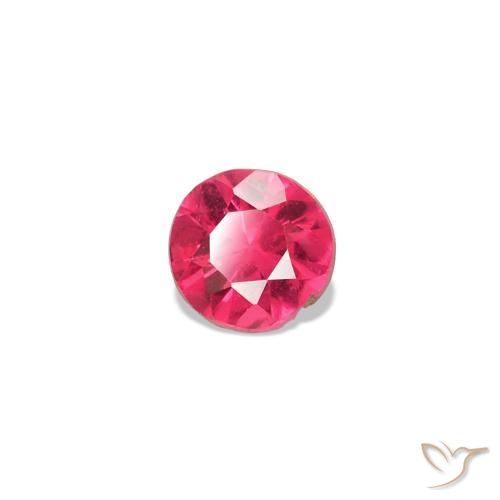 Spinello naturale rosa da 0,09 ct, taglio rotondo, VS-SI