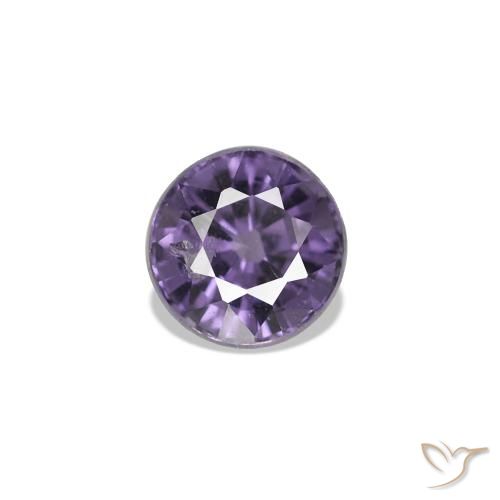 Spinello Viola Uva Scuro naturale da 0.42 ct, Rotondo, VVS-VS
