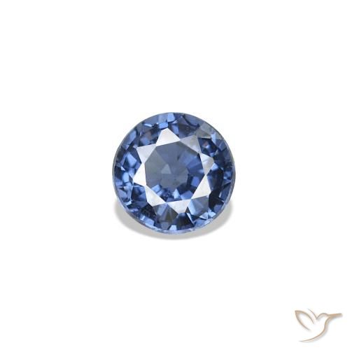 Spinello Blu scuro medio naturale da 0.21 ct, Rotondo, VVS