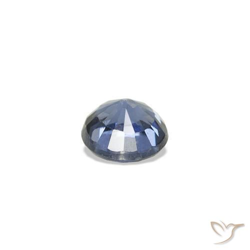 Spinello Blu scuro medio naturale da 0.21 ct, Rotondo, VVS