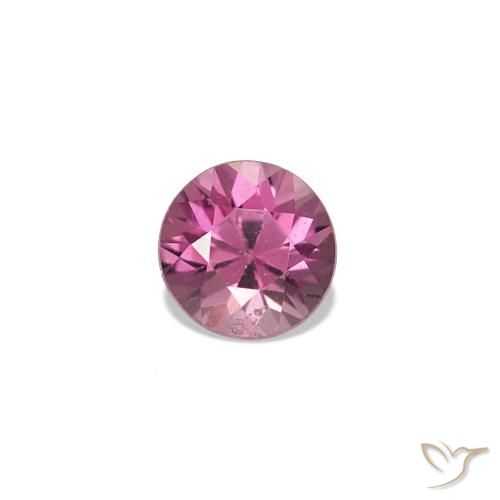 Spinello Rosa violetto naturale da 0.21 ct, Rotondo, VVS