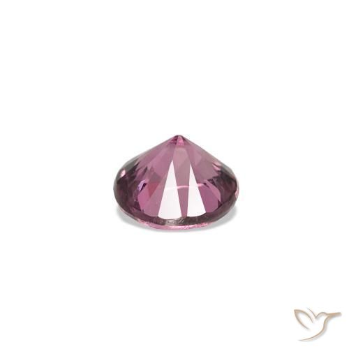 Spinello Rosa violetto naturale da 0.21 ct, Rotondo, VVS