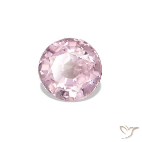 Spinello Rosa chiaro naturale da 0.56 ct, Taglio rotondo, VVS-VS