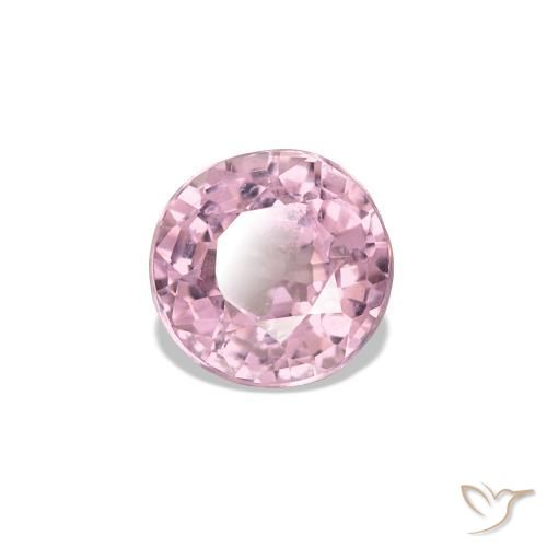 Spinello Rosa chiaro naturale da 0.59 ct, Taglio rotondo, VVS-VS