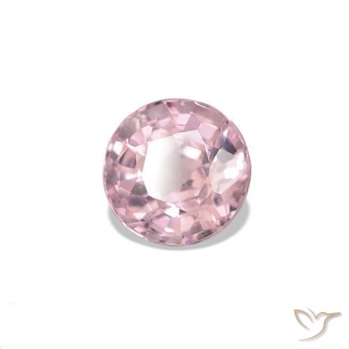 Spinello Rosa Chiaro Bubblegum naturale da 0.69 ct, Taglio rotondo, VVS-VS