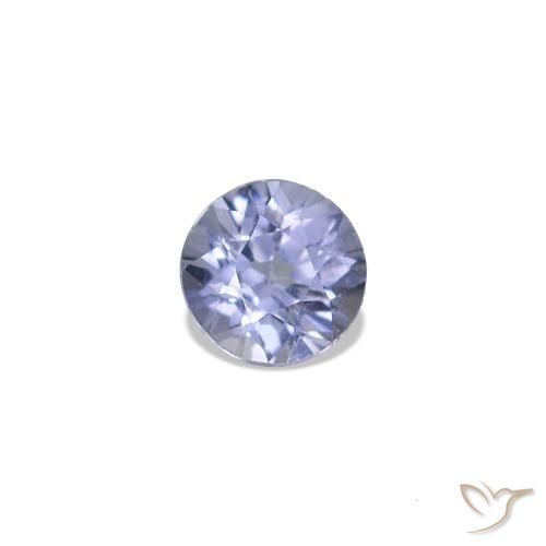Spinello Blu violaceo chiaro naturale da 0.18 ct, Rotondo, VVS-VS