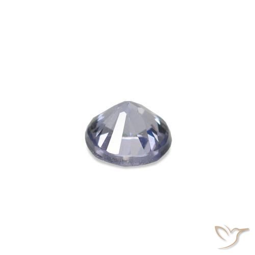 Spinello Blu violaceo chiaro naturale da 0.18 ct, Rotondo, VVS-VS
