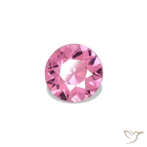 Spinello Rosa medio naturale da 0.26 ct, Rotondo, VVS-VS