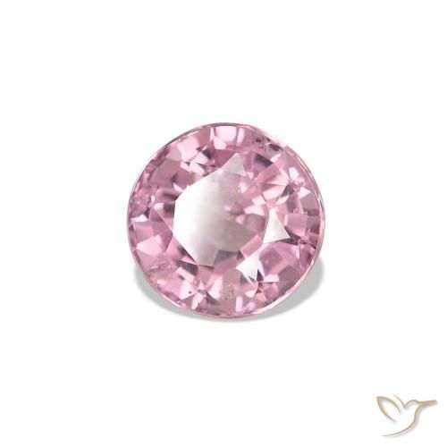 Spinello Rosa chiaro naturale da 0.57 ct, Taglio rotondo, VS