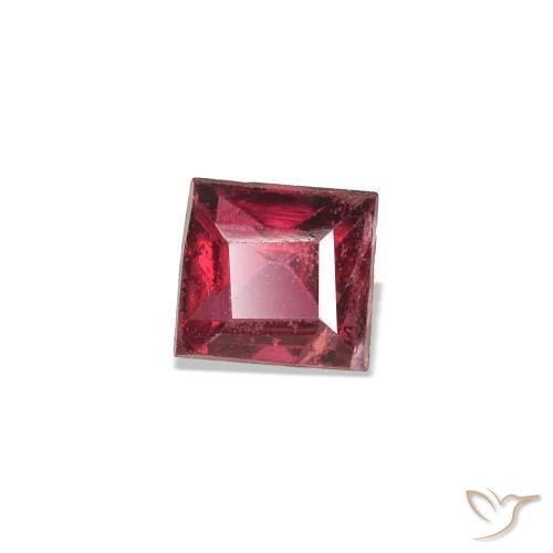 Spinello Ribes Rosso naturale da 0.28 ct, Taglio a baguette, VS
